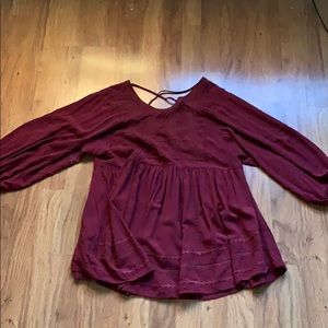 Altard State: Maroon Peasant Blouse